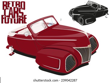 red car of the future(cabriolet), roadster
