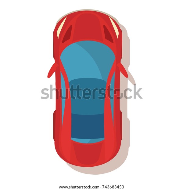 Red car icon. Cartoon illustration of red car vector\
icon for web