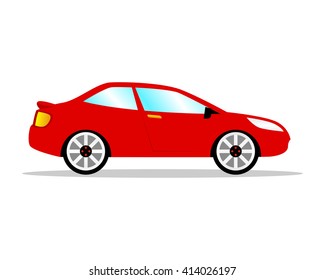 red car icon image vector