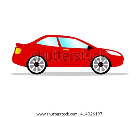 red car icon image vector