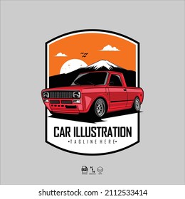 RED CAR ILLUSTRATION, READY FORMAT EPS 10