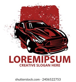 red car illustration, suitable for t shirt
