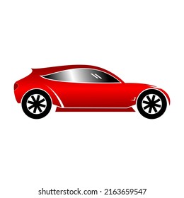Diseño vectorial de ilustración de coche rojo