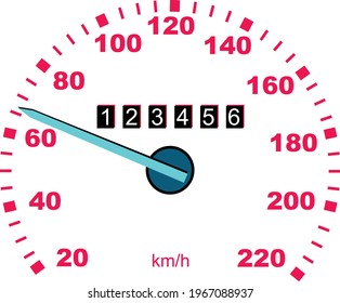 red car isolated red black speed monitor 