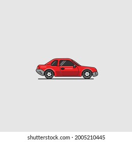 coche rojo para logotipo o icono