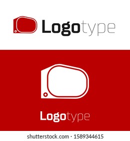 Red Car mirror icon isolated on white background. Logo design template element. Vector Illustration
