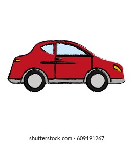 red car sedan transport
