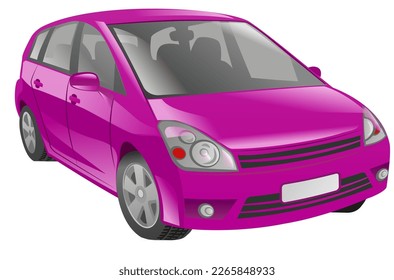 coche rojo, sedan ilustración vectorial