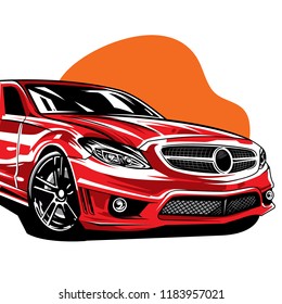 Red Car Vector
