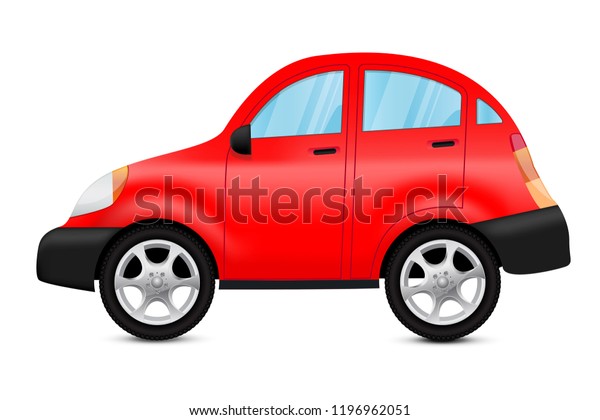 Red Car Vector 3d Illustration Isolated Stock Vector (Royalty Free ...