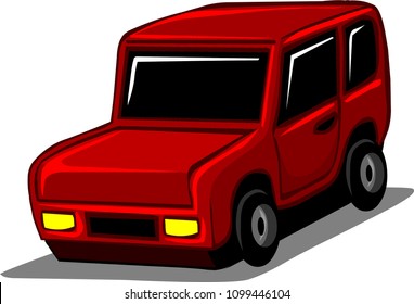 red car vector cartoon