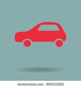 Red car vector icon