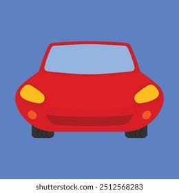 Red Car vector icon. Car vehicle vector. red color car icon trasportation. racing car