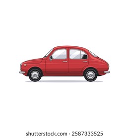 Red Car vector illustration concept