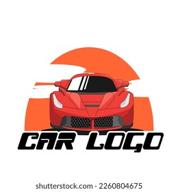 red car vector, vector illustration design for car speed logo