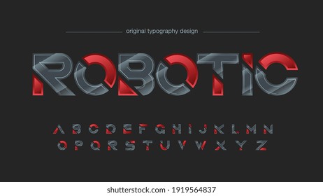 Red and Carbon Fiber Futuristic Robotic Sports Typography Text Effect