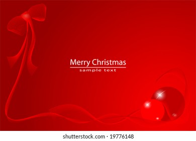 Navidad con tarjeta roja