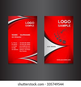 red card design template