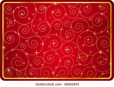 Red Card with golden border