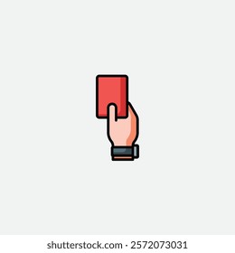 Red card icon flat vector design