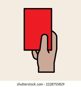 Red card icon in football match