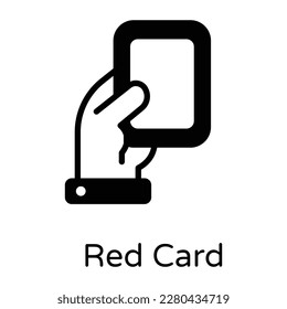 Red card icon, solid premium design 