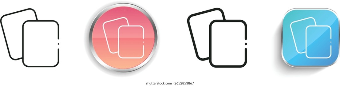 red card icon. Thin Linear, Regular and Button Style Design Isolated On White Background