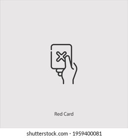 red card icon vector icon.Editable stroke.linear style sign for use web design and mobile apps,logo.Symbol illustration.Pixel vector graphics - Vector