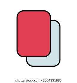 red card icon with white background vector stock illustration
