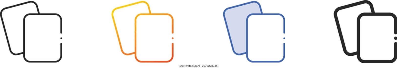 red card icon.Thin Linear, Gradient, Blue Stroke and bold Style Design Isolated On White Background