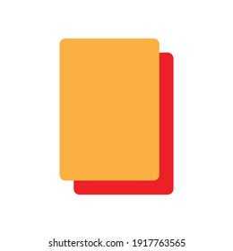 red card ilustration design. red card icon. ready use vector.