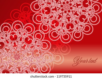 Red card with lace pattern