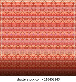 Red Card with Line Pattern and Place for Text. Vector Illustration