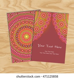 red card with mandala