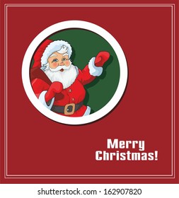 red card with Santa Claus