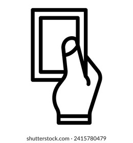 Diseño de iconos de la línea del vector de tarjeta roja
