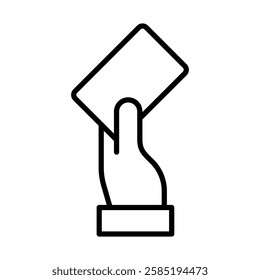 Red card Vector Line Icon Design