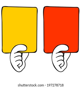 Red card and yellow card