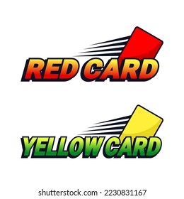 Red card and yellow card in soccer game vector design