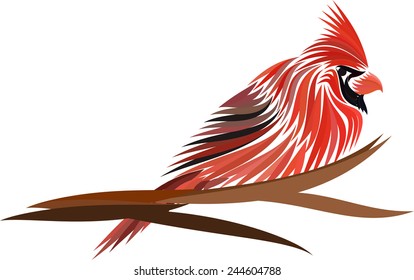 Red Cardinal on tree