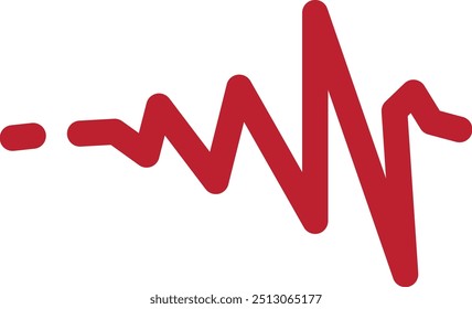 Fondo blanco del logotipo de Cardio rojo