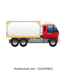 Red cargo truck