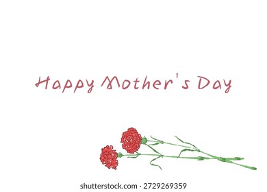 Vetor de quadro de cartão de mensagem de cravo vermelho