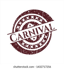 Red Carnival distressed rubber grunge texture stamp