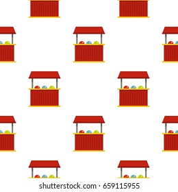 Red carnival fair booth pattern seamless for any design vector illustration