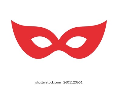 red carnival mask vector illustration