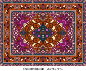 red carpet abstract pattern Colorful medieval Persian carpets