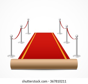 Red carpet and barrier rope