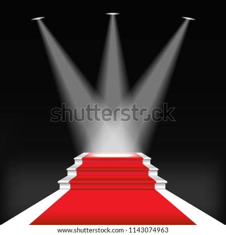 Red Carpet Celebrities Concept Success Triumph Eps 10 Stock Vector