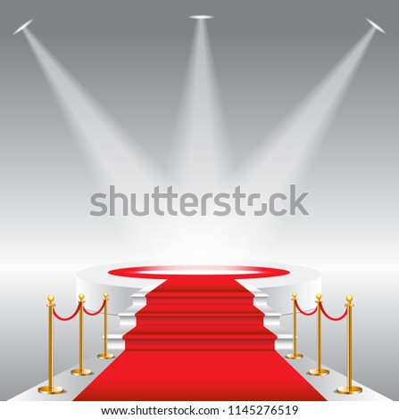 Red Carpet Celebrities Concept Success Triumph Eps 10 Stock Vector